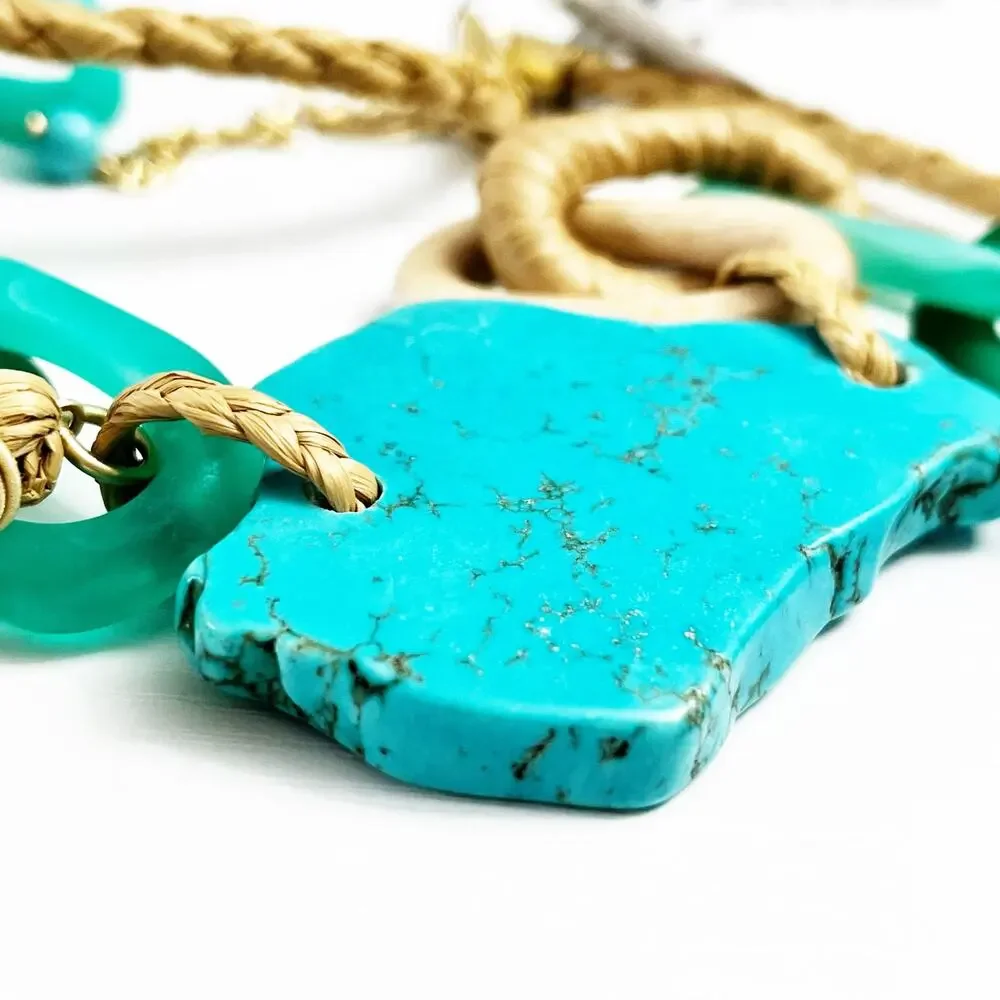 NEW Chico's Cool Multi Links Long Necklace - Picture 9 of 10